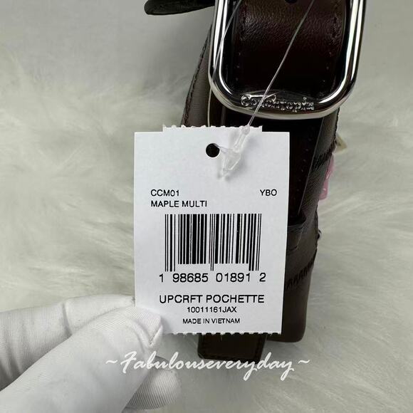 Coach Alter/Ego Small Slouchy Shoulder Bag In Checkerboard Upcrafted Leather NWT - Picture 6 of 12